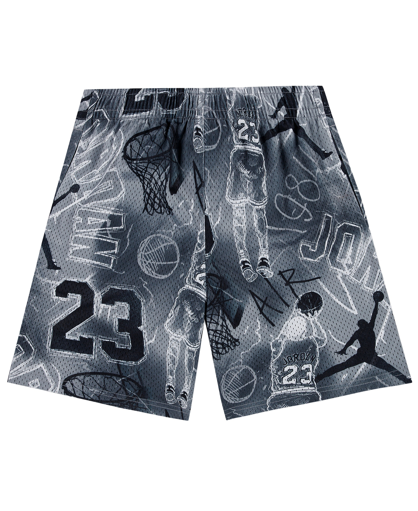 Jordan Boys' 8-20 Notebook Doodle Printed Shorts - Light Smoke Gray