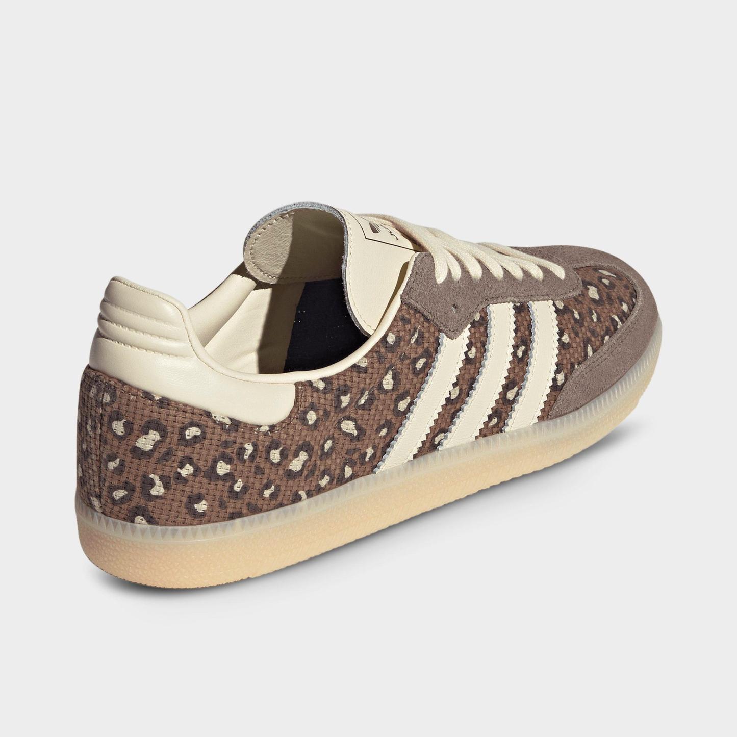 Men's adidas Originals Samba OG Casual Shoes - Part 1 - Preloved Brown/Warm Vanilla/Sand Strata - Back view