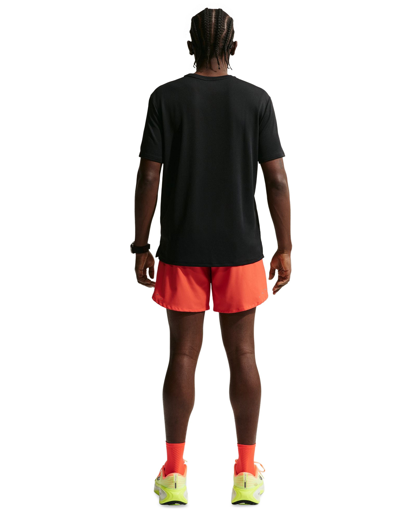 Nike Men's Miler Dri-FIT Running T-Shirt - Black/Reflective Silver