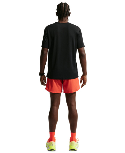 Nike Men's Miler Dri-FIT Running T-Shirt - Black/Reflective Silver