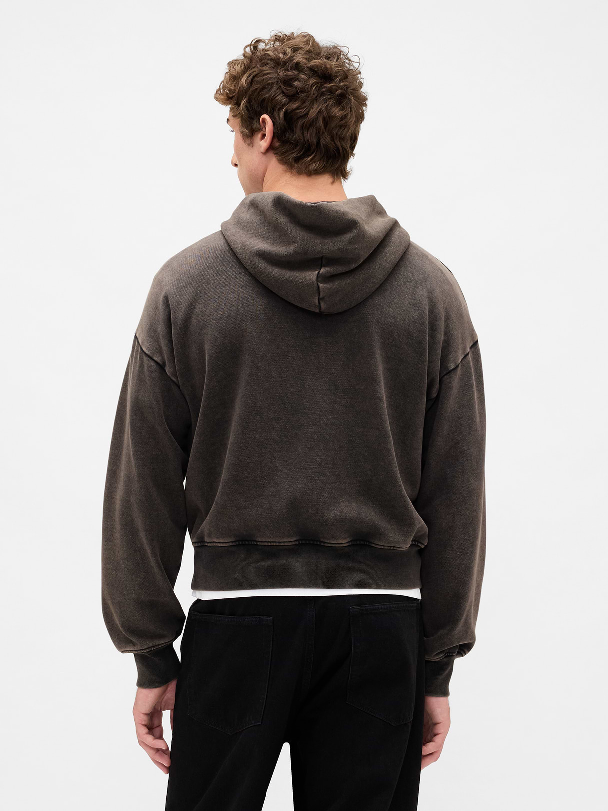 Adult Heavyweight Oversized Hoodie - Black wash