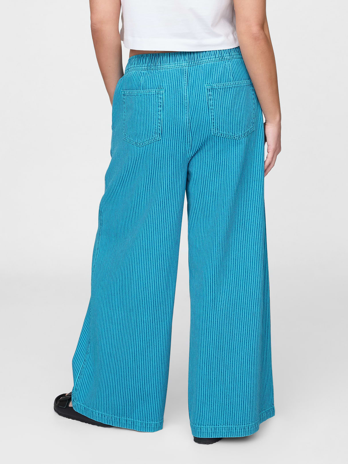 Mid Rise UltraSoft Easy Baggy Jeans - Cyan blue