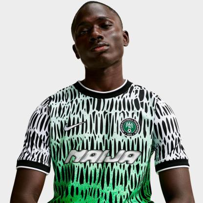 Men's Nike Nigeria x Slawn Academy Pro Soccer Top - Black/White