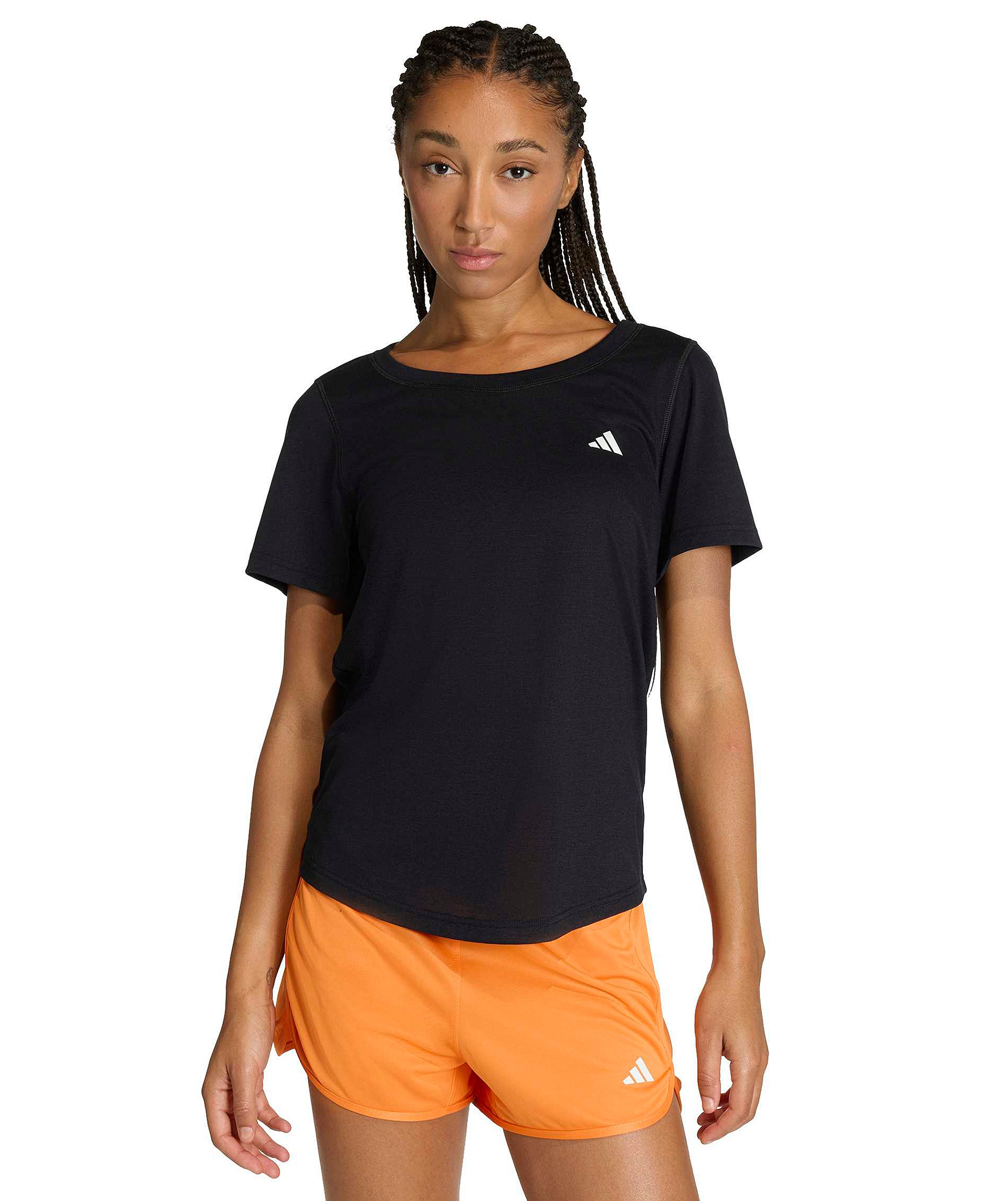adidas Women's Workout Essentials Seamless Scoop Neck T-Shirt - Black