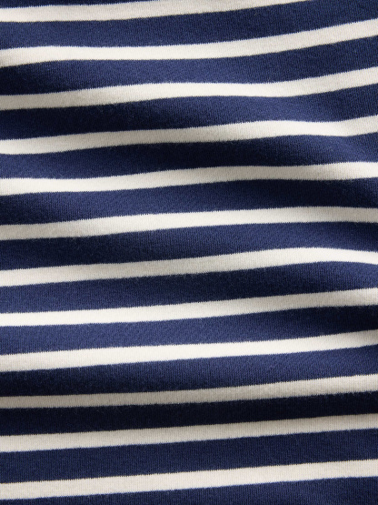 Modern Mockneck Tank Top - Navy blue stripe