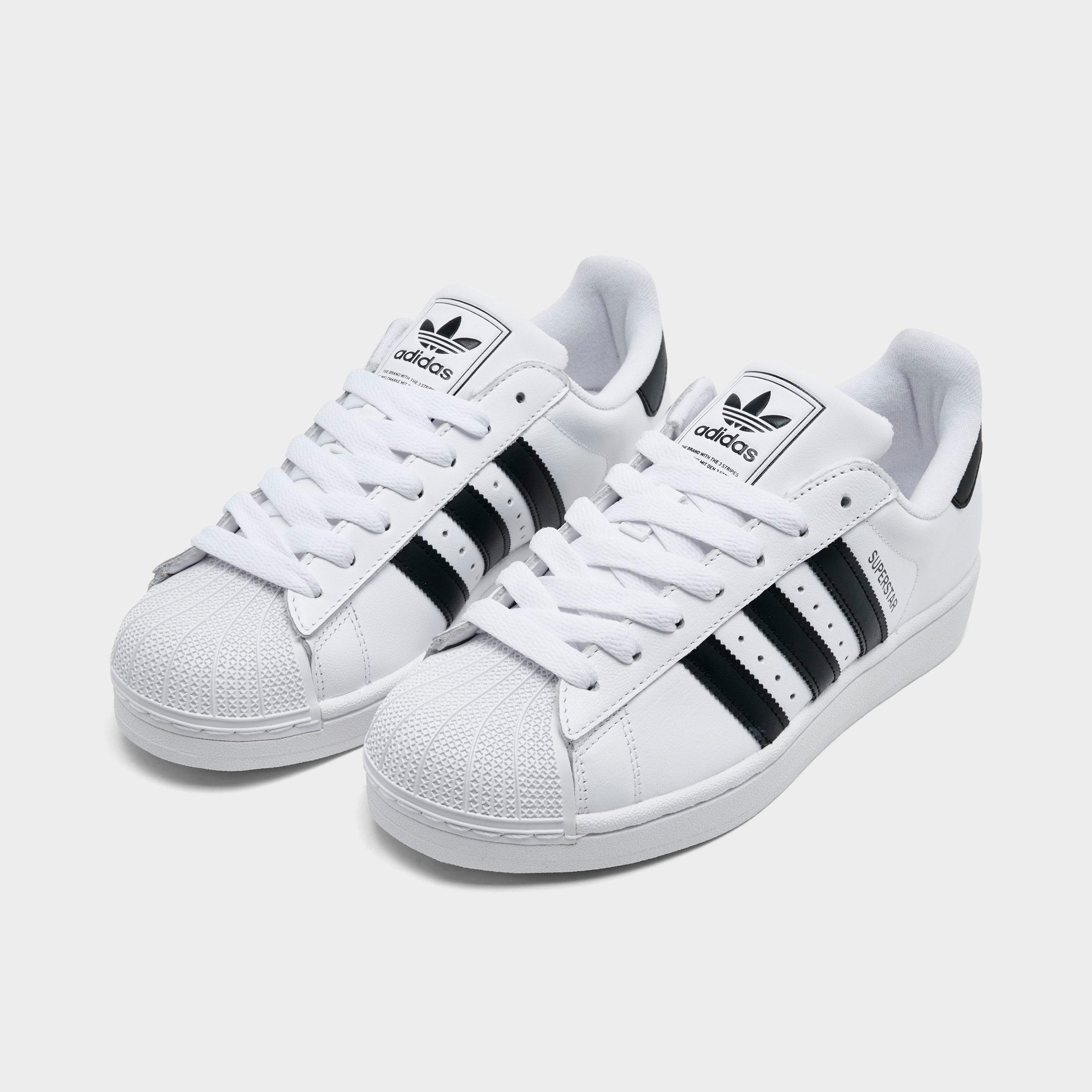 Big Kids' adidas Originals Superstar II Casual Shoes - Cloud White/Core Black/Cloud White - Both shoes facing left