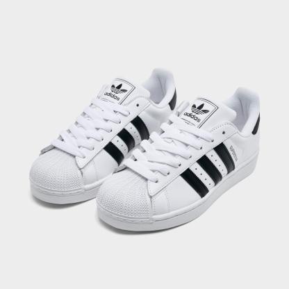 Big Kids' adidas Originals Superstar II Casual Shoes - Cloud White/Core Black/Cloud White - Both shoes facing left