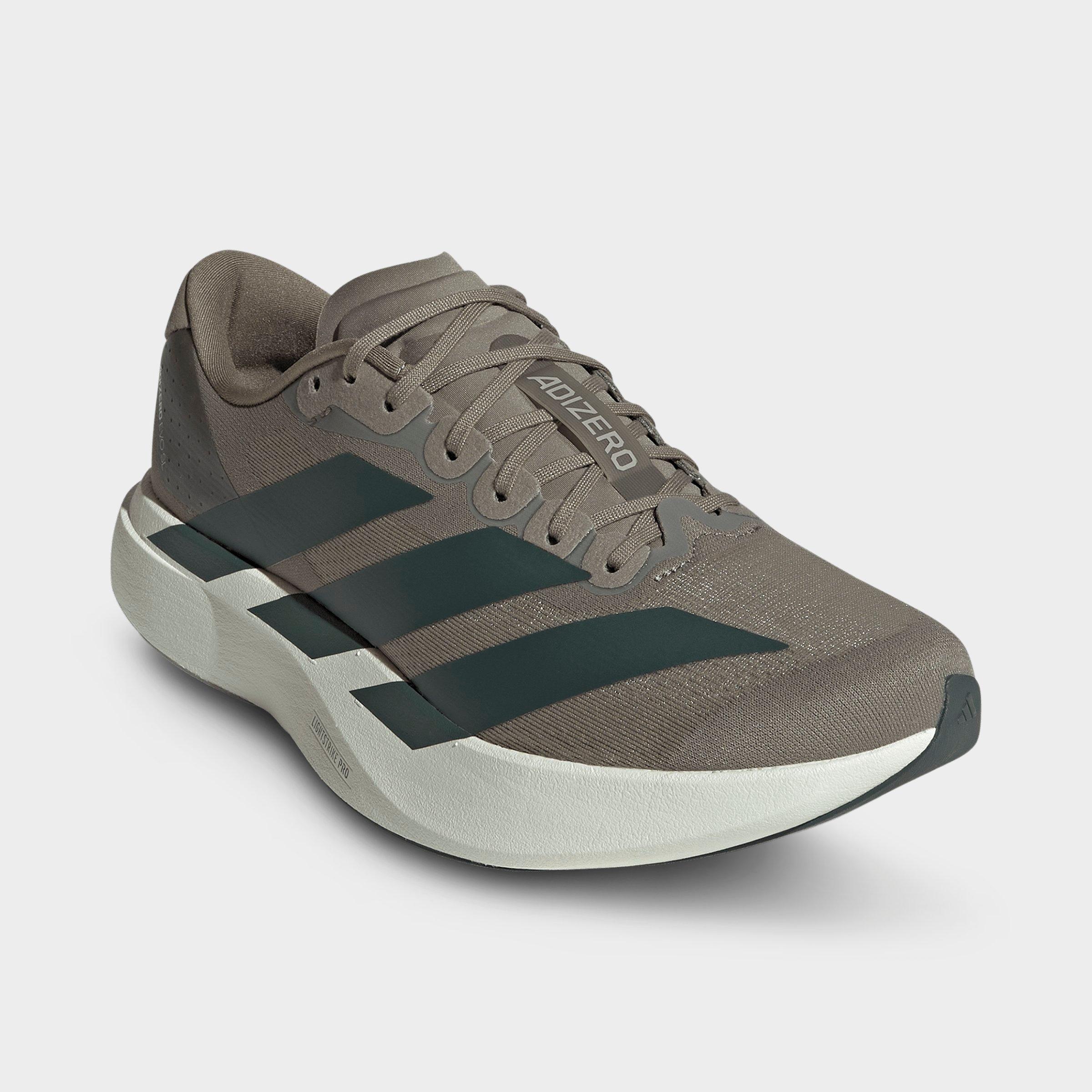 Men's adidas Adizero EVO SL Running Shoes - Part 1 - Clay/Legend Ivy/Light Brown - Both shoes facing left