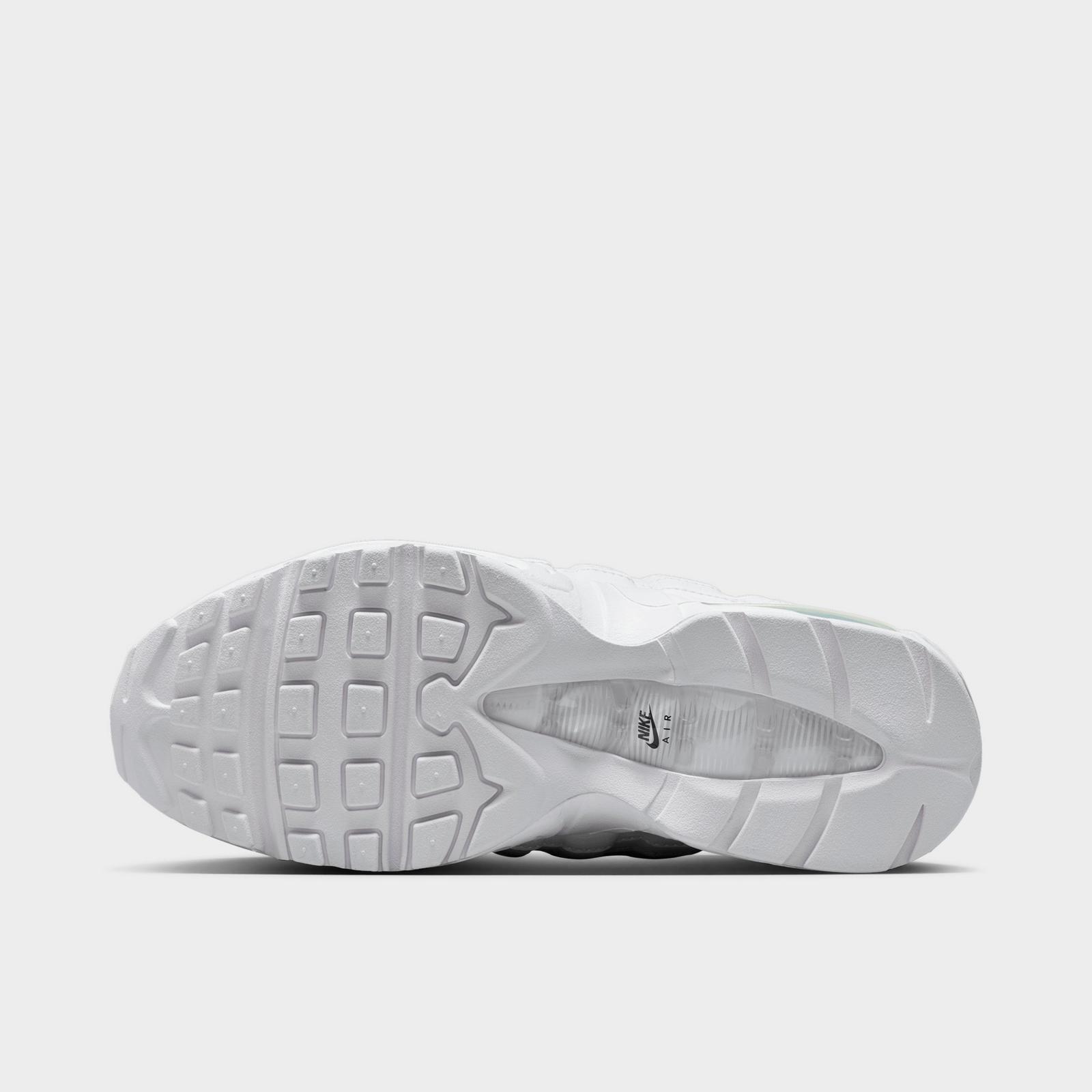 Women's Nike Air Max 95 Big Bubble Casual Shoes - White/Black/Reflect Silver/Metallic Silver