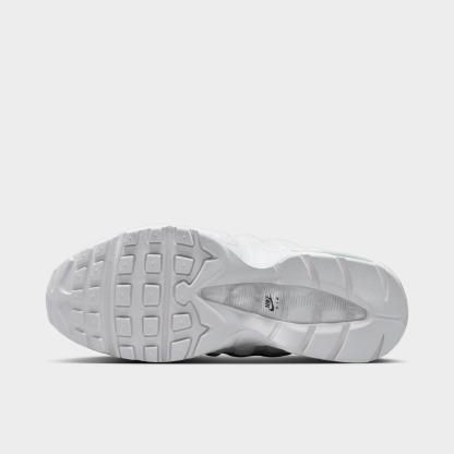 Women's Nike Air Max 95 Big Bubble Casual Shoes - White/Black/Reflect Silver/Metallic Silver