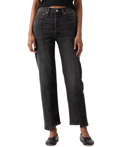 Levi's Women's Ribcage Seamed High-Rise Straight Ankle Jeans - Cut And Dry No Dest.