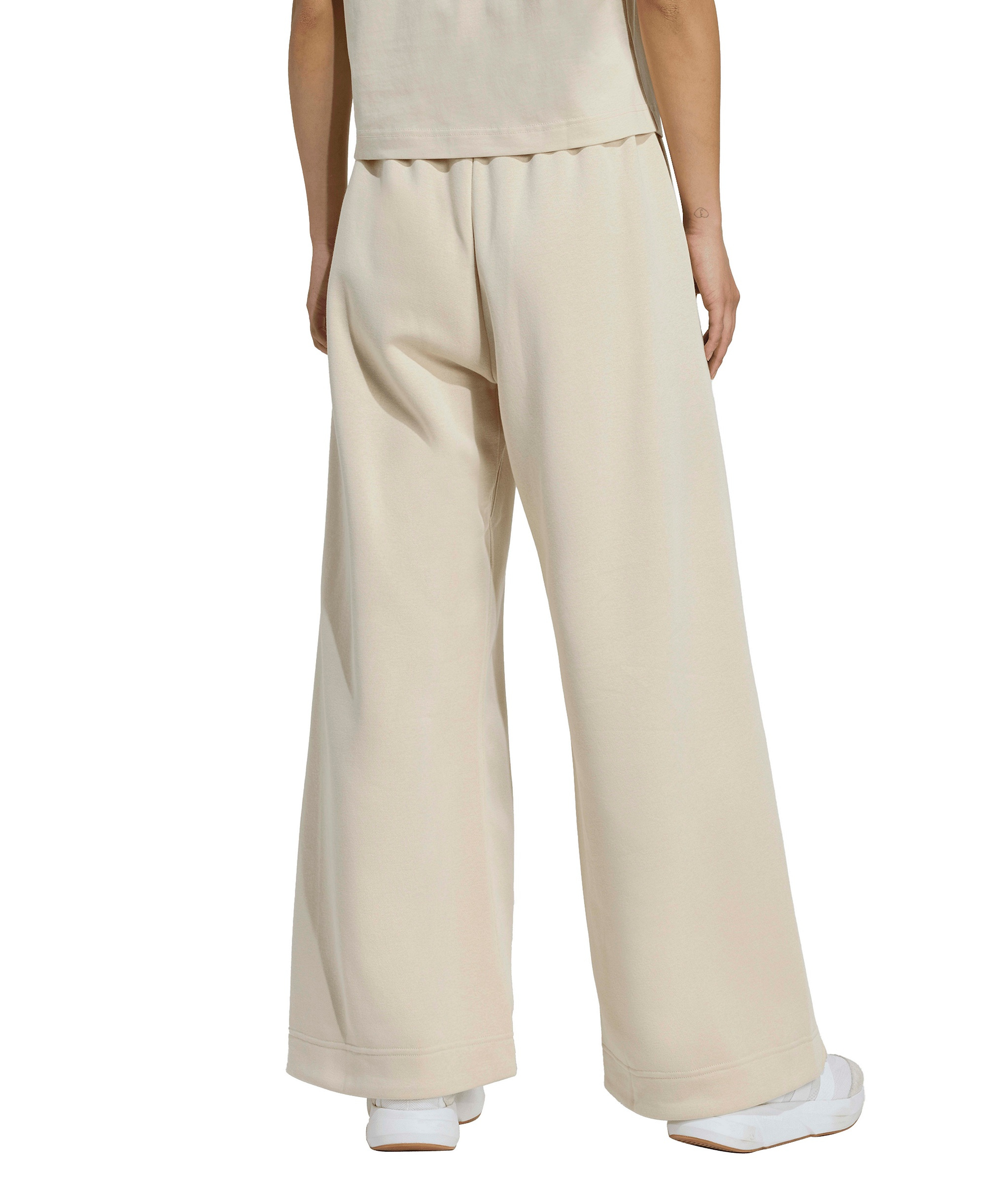 adidas Women's All Sizing Fleece Loose Wide-Leg Pants - Crystal Linen