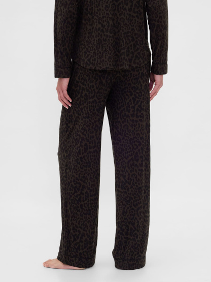 SoftMade Modal PJ Pants - Leopard brown print