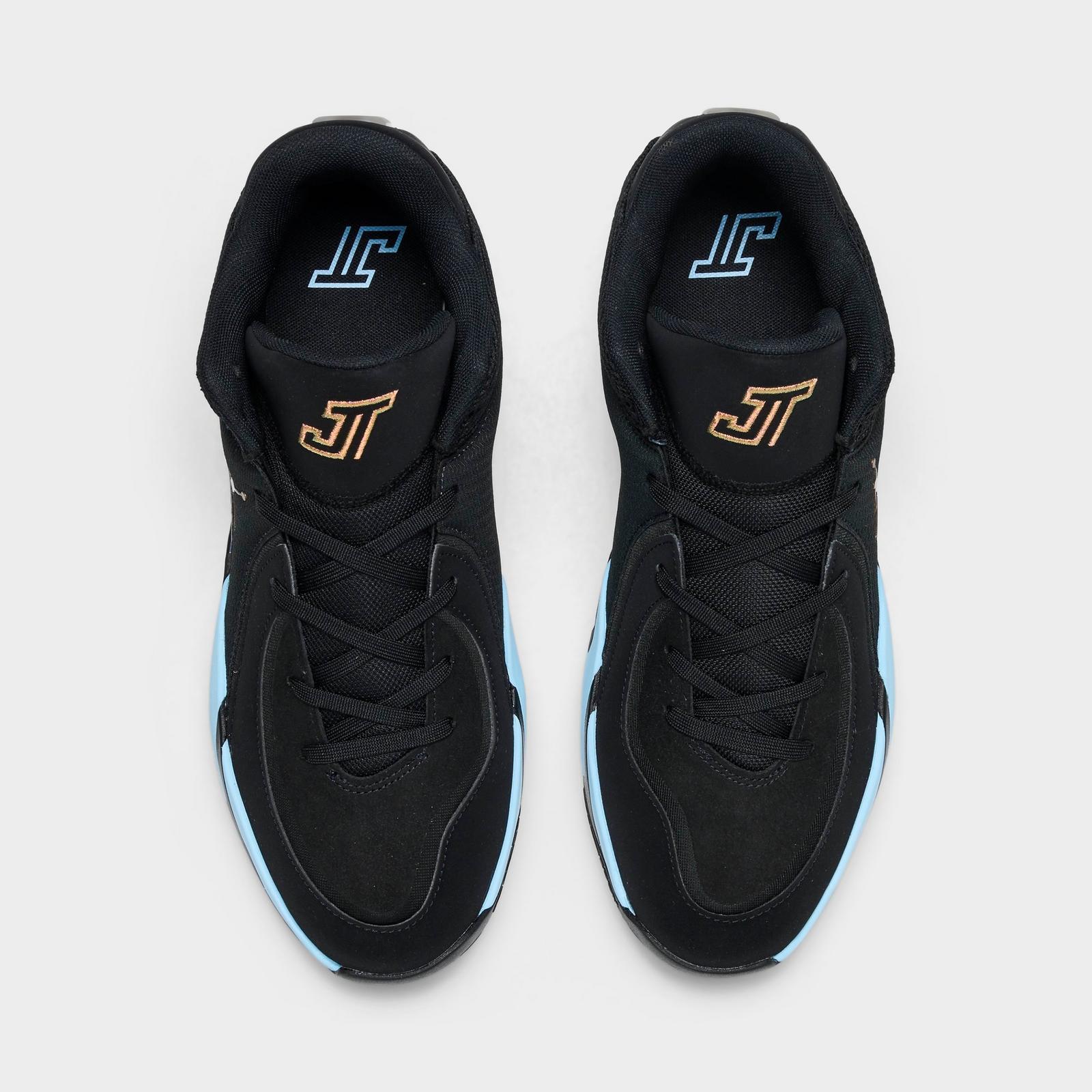 Men's Jordan Tatum 4 Basketball Shoes - Black/Ice Blue - view 5