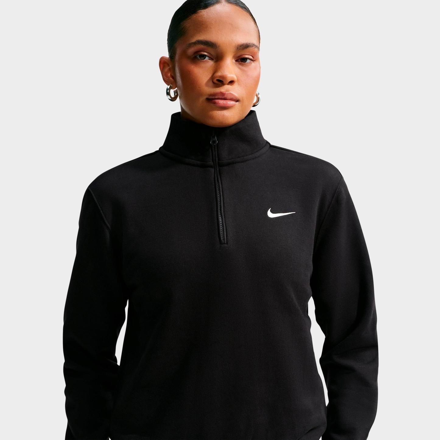 Women's Nithtke Studio Fleece Medium-Weight Quarter-Zip Jacket - Total Black/Sail