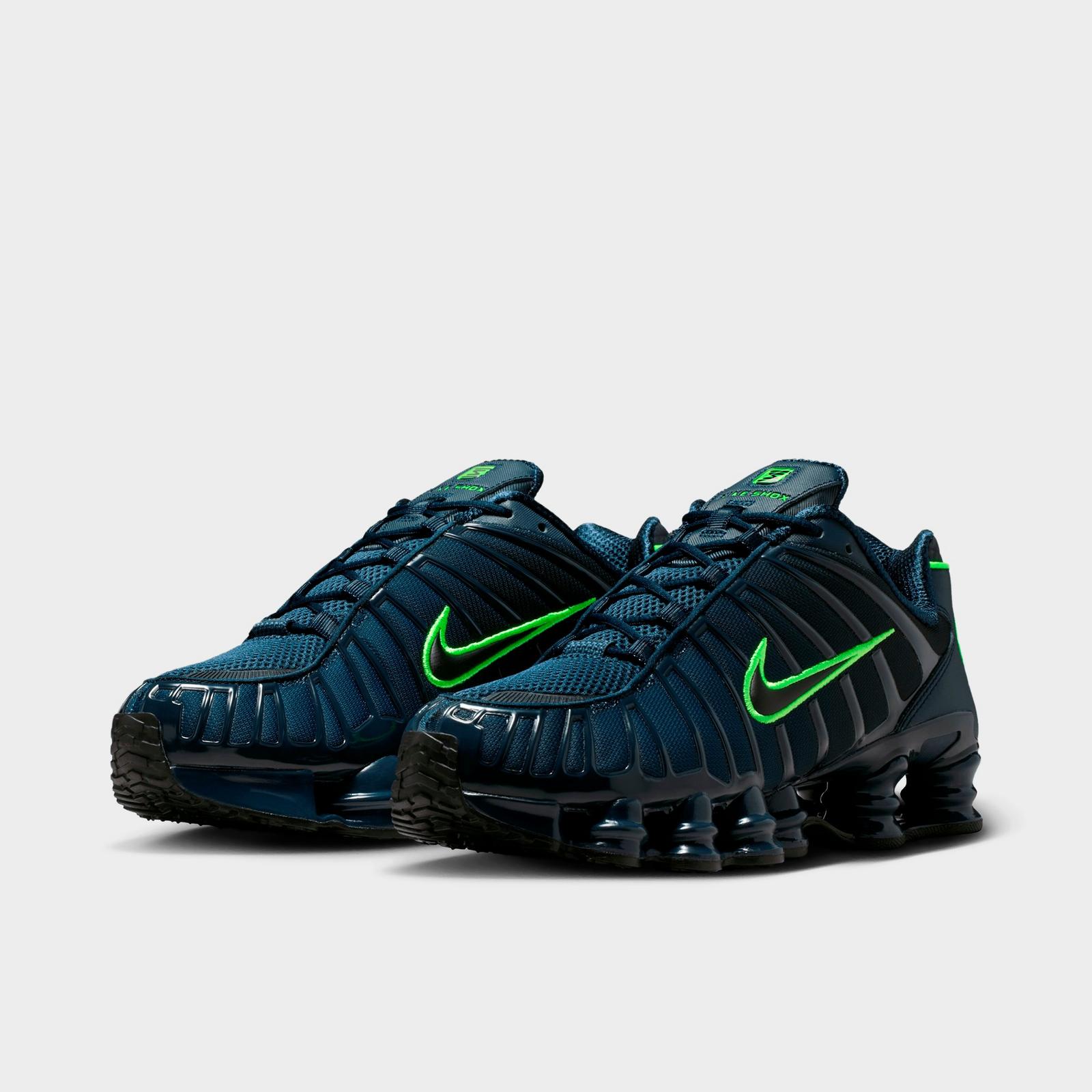 Men's Nike Shox TL Casual Shoes - Thunder Blue/Obsidian/Green Strike/Black