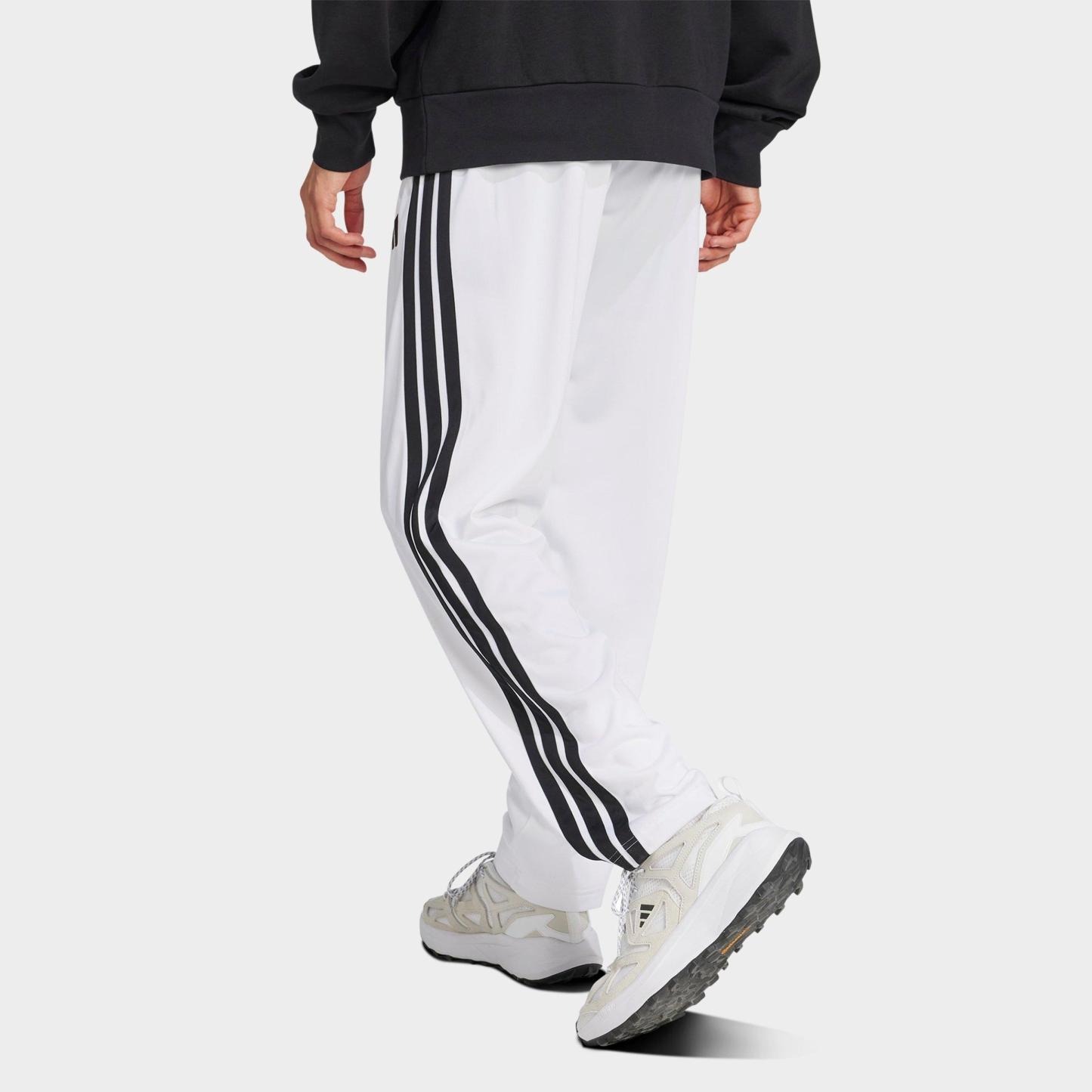 Men's adidas Dayready Open Hem Track Pants - White/Black