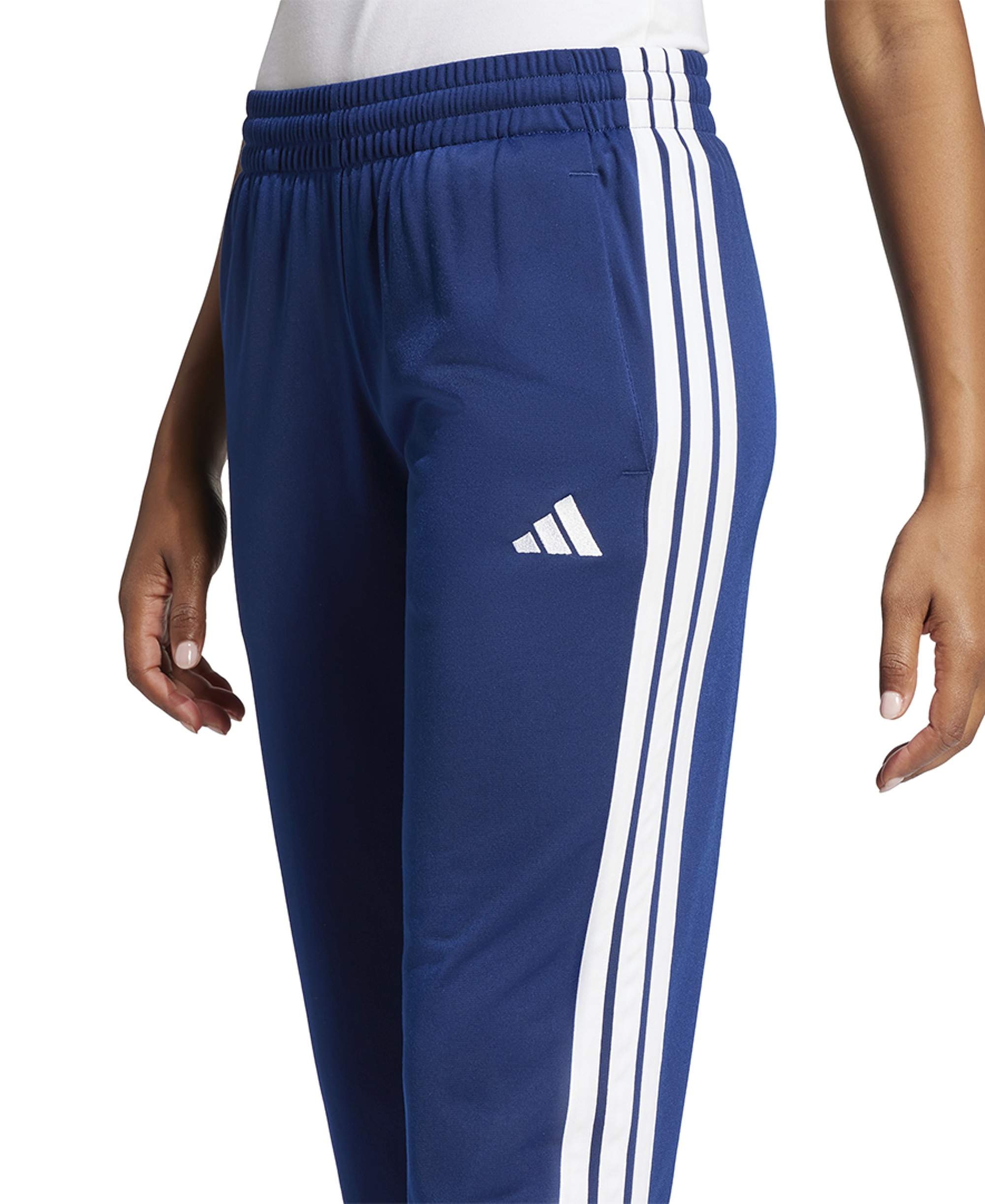 adidas Women's Tricot 3-Stripes Track Pants - Dark Blue/white
