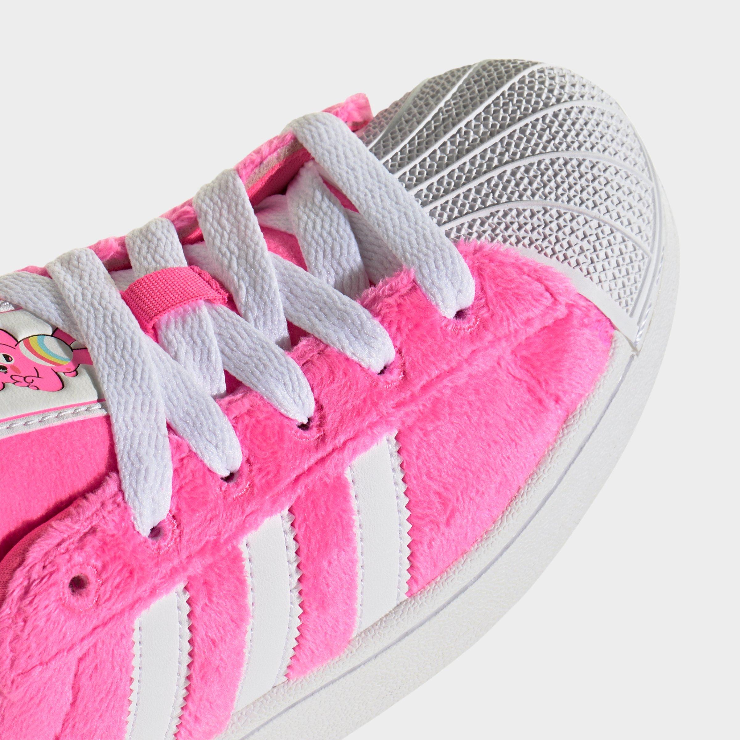 Big Kids' adidas Originals Superstar II Casual Shoes - Lucid Pink/Cloud White/Collegiate Purple - Detail shot