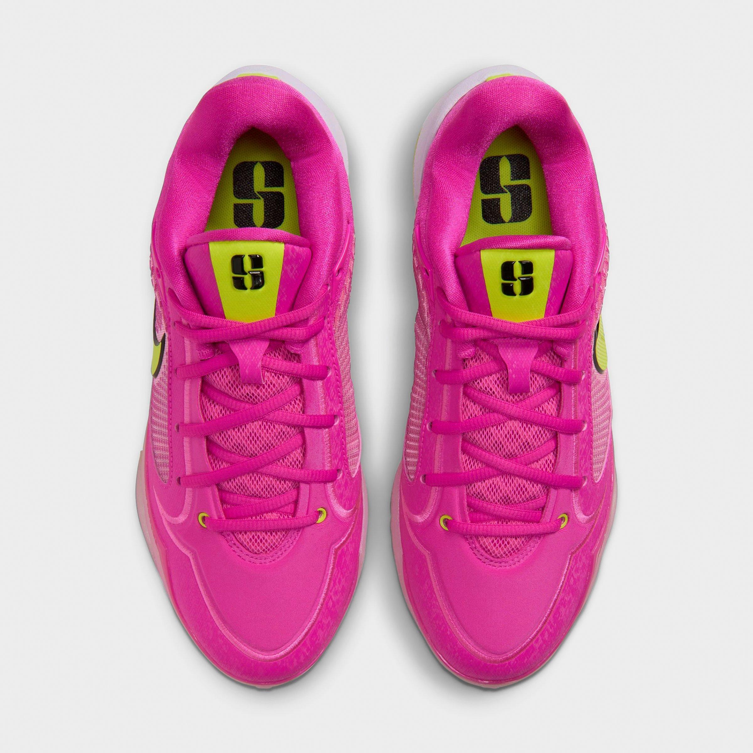 Nithtke Sabrina 4 Basketball Shoes - Desert Pink/Lemon Venom/Pink Rise/Shadow Brown/Sail - Top view