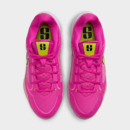 Nithtke Sabrina 4 Basketball Shoes - Desert Pink/Lemon Venom/Pink Rise/Shadow Brown/Sail - Top view