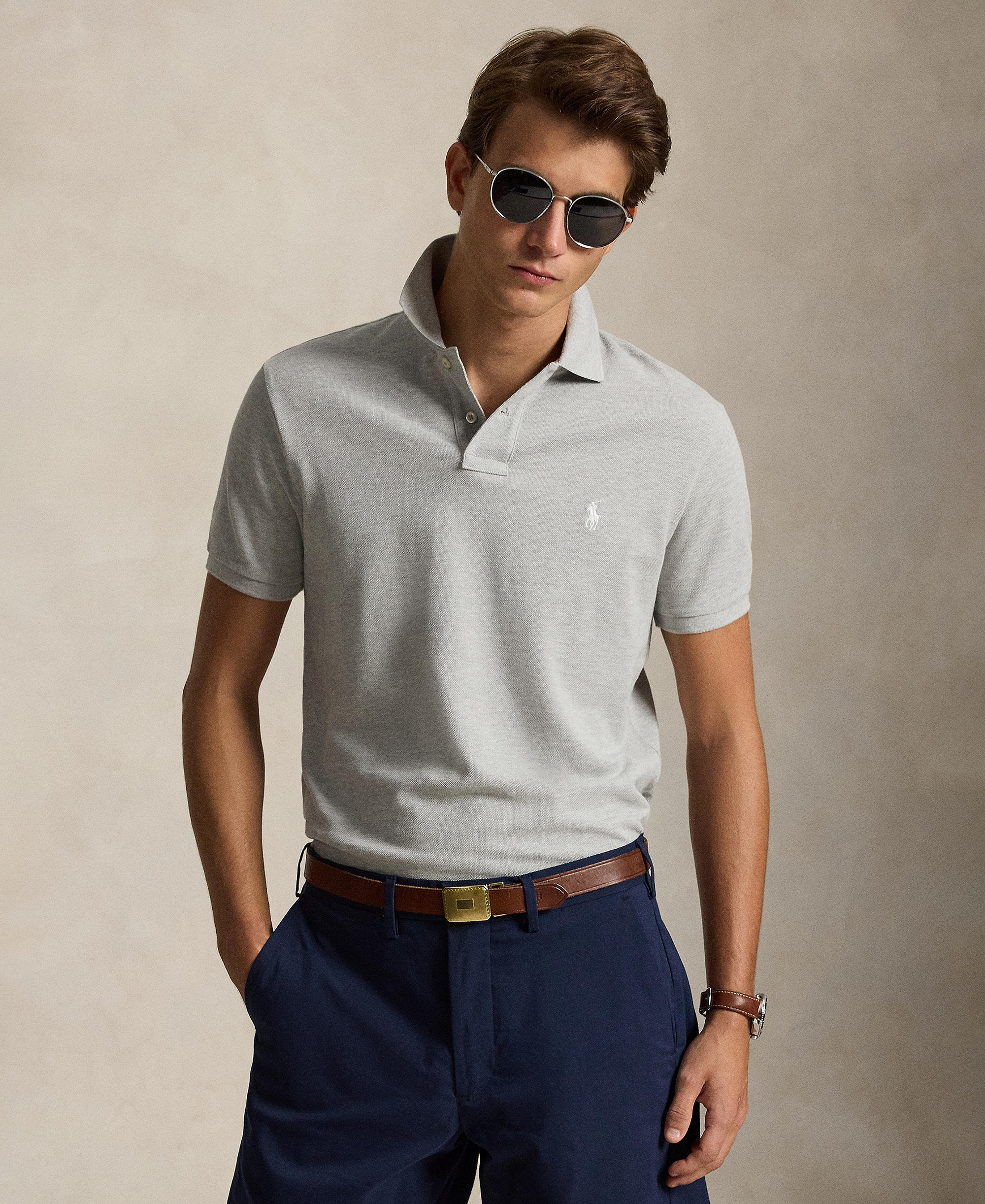 Polo Ralph Lauren Men's Classic-Fit Mesh Polo Shirt - Spring Heather