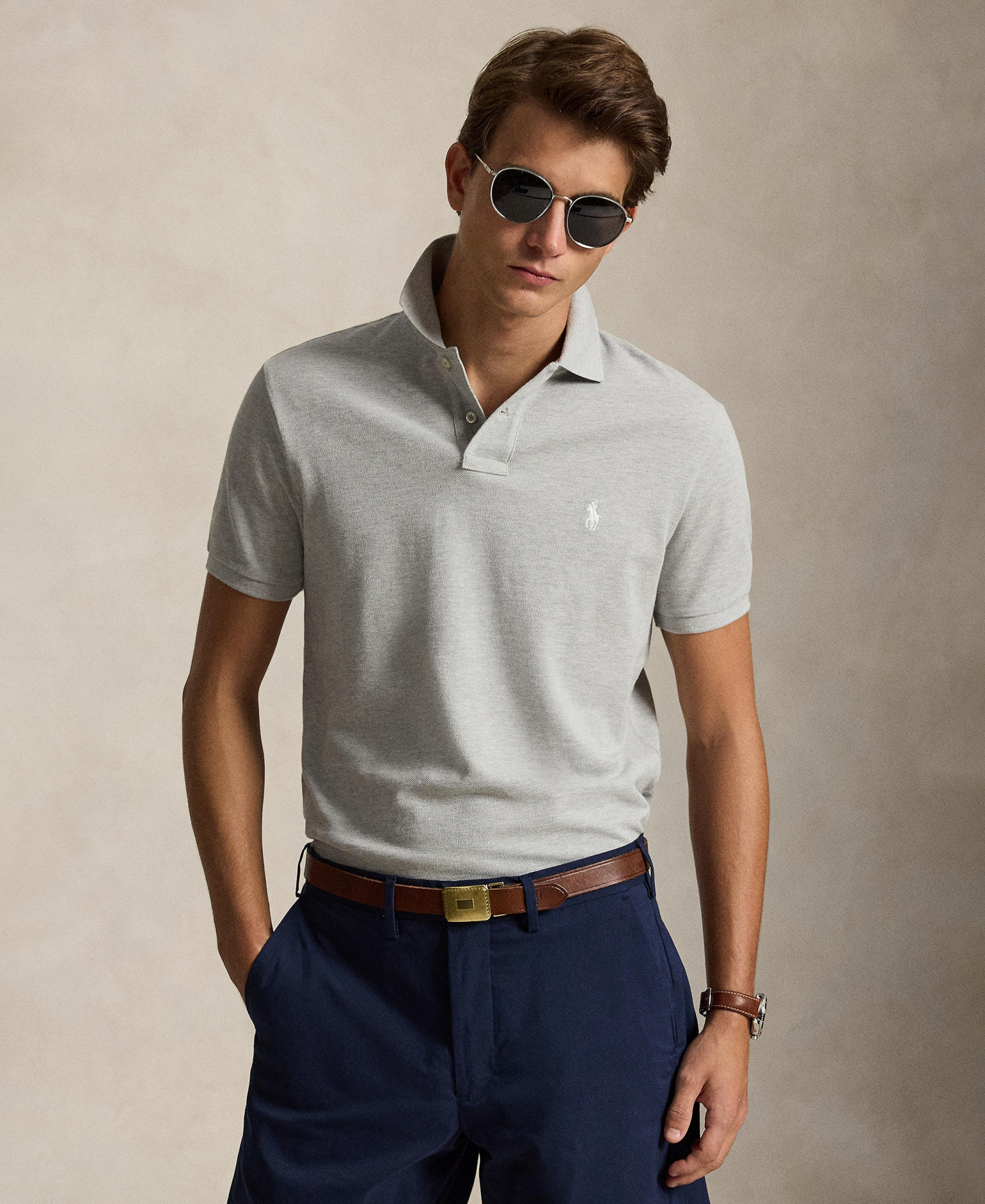 Polo Ralph Lauren Men's Classic-Fit Mesh Polo Shirt - Spring Heather