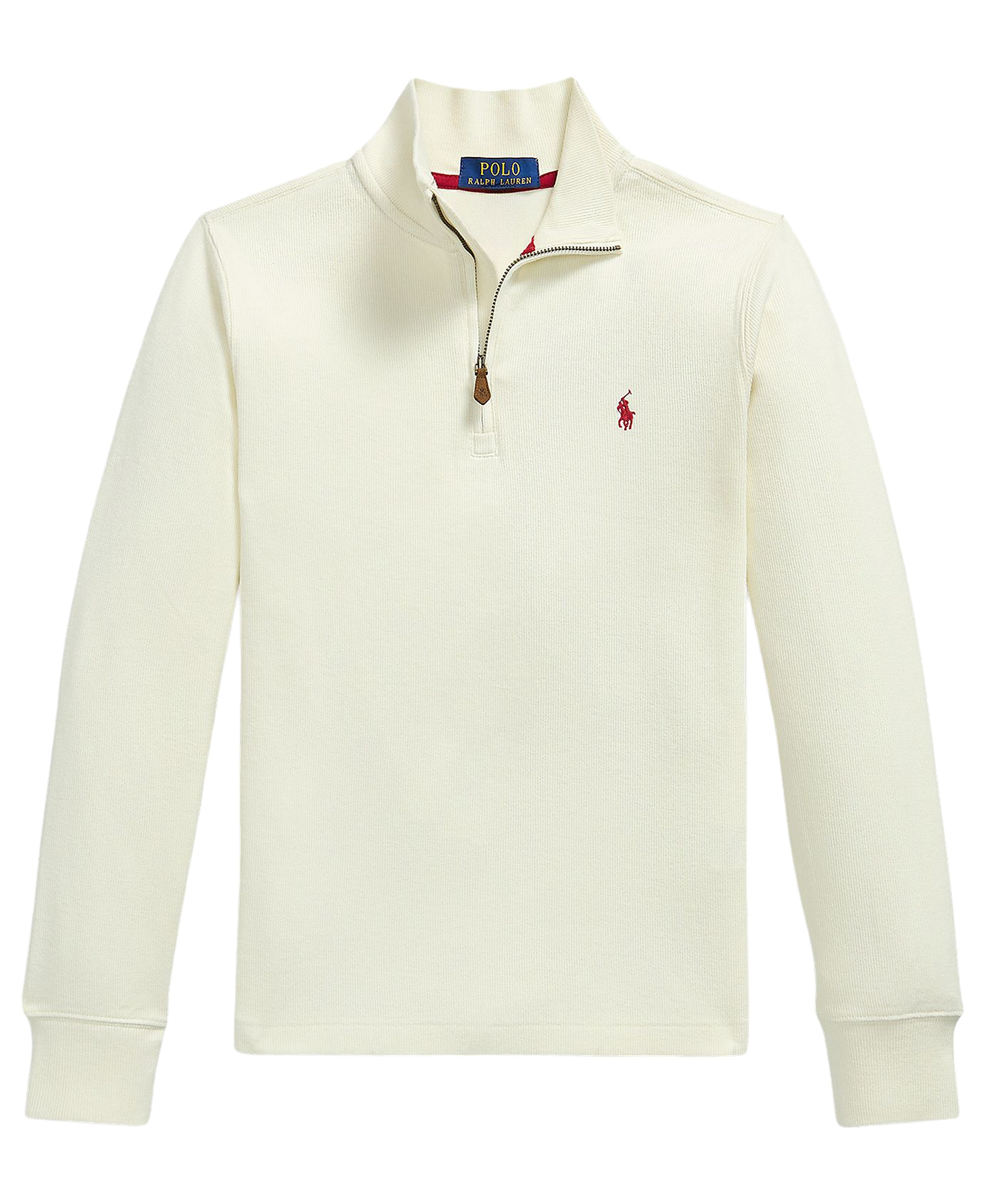 Polo Ralph Lauren Boys' 8-20 Estate Rib Quarter-Zip Sweater - Andover Heather
