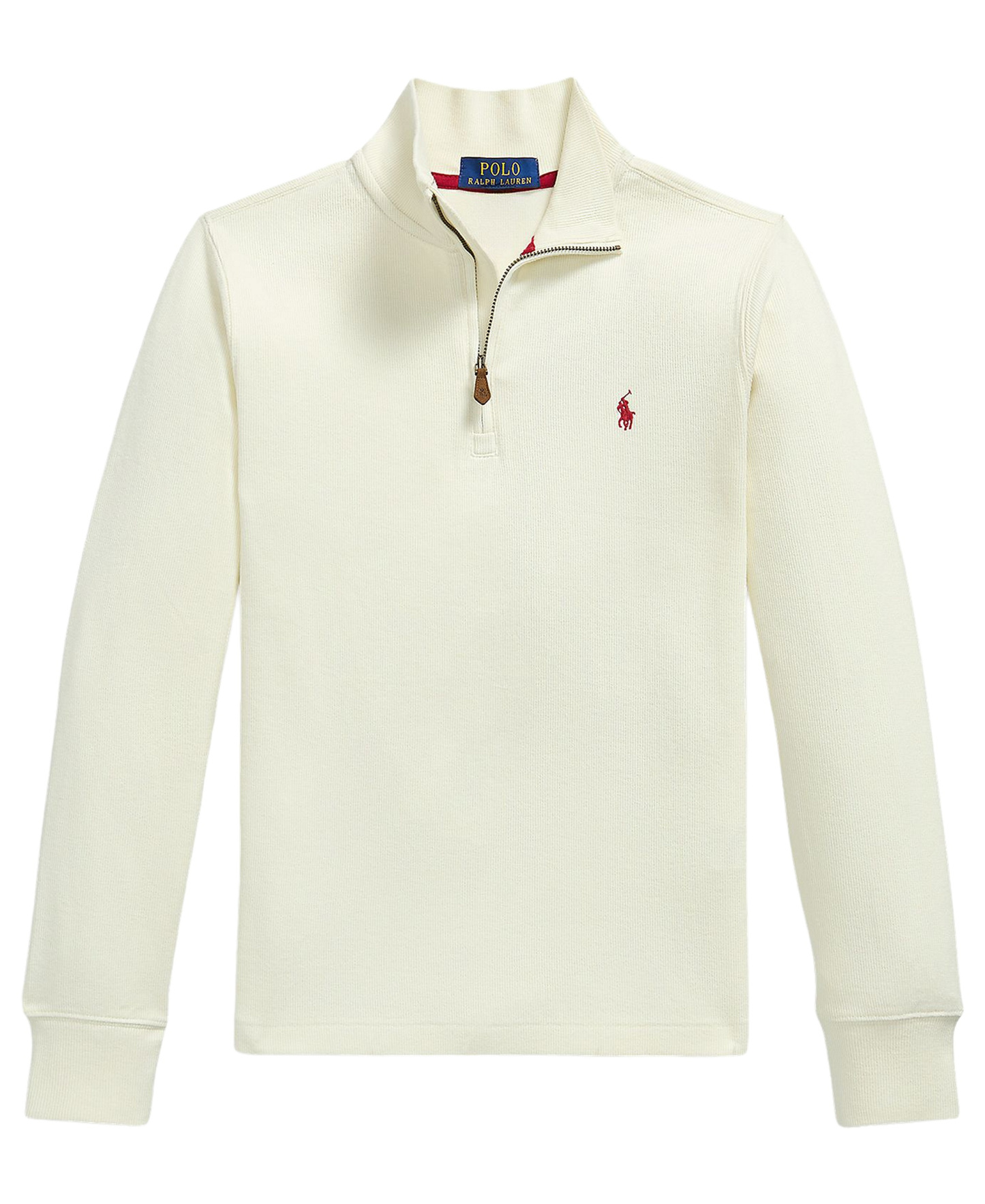 Polo Ralph Lauren Boys' 8-20 Estate Rib Quarter-Zip Sweater - Andover Heather
