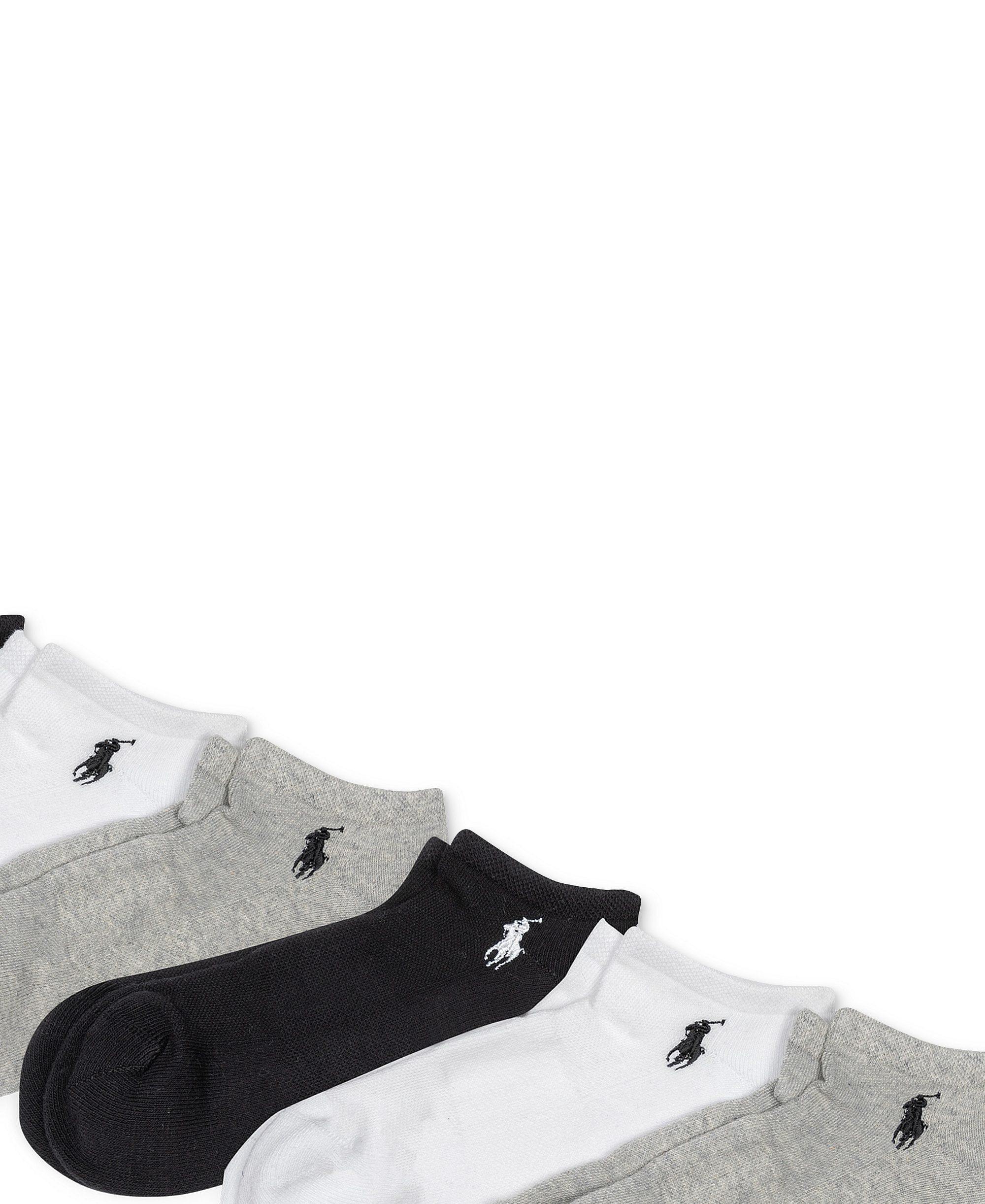 Polo Ralph Lauren Women's 6-Pk. Cushion Low-Cut Socks - Grey Assortment