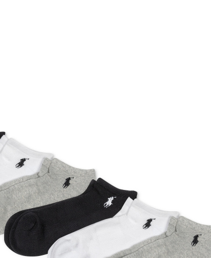 Polo Ralph Lauren Women's 6-Pk. Cushion Low-Cut Socks - Grey Assortment