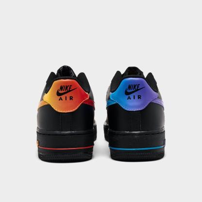 Big Kids' Nithtke Air Force 1 Low Casual Shoes - Black/Multicolor - Back view