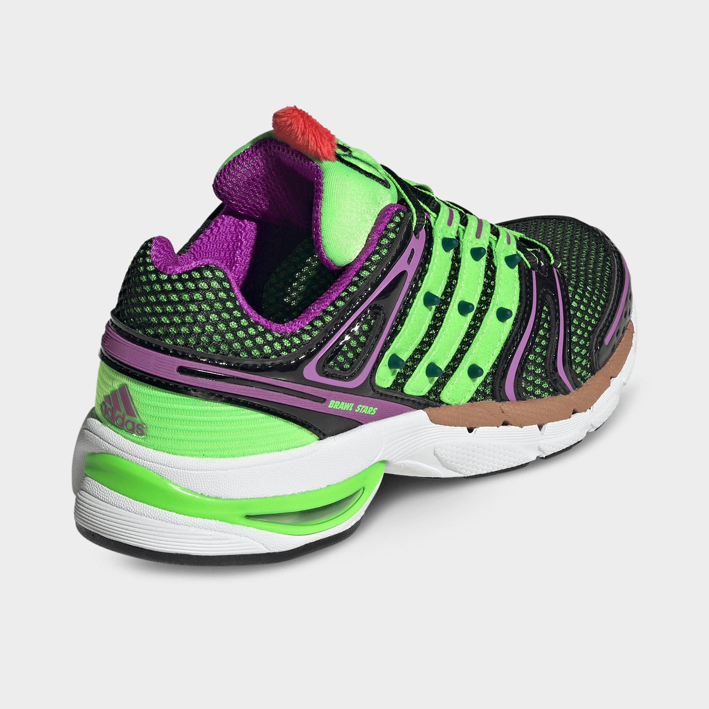 Girls' Big Kids' adidas x Liberty London Adistar Control 5 Casual Shoes - Core Black/Solar Green/Rich Green - Back view