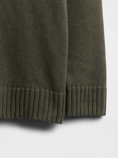 100% Cotton Oversized Sweater - Army jacket green