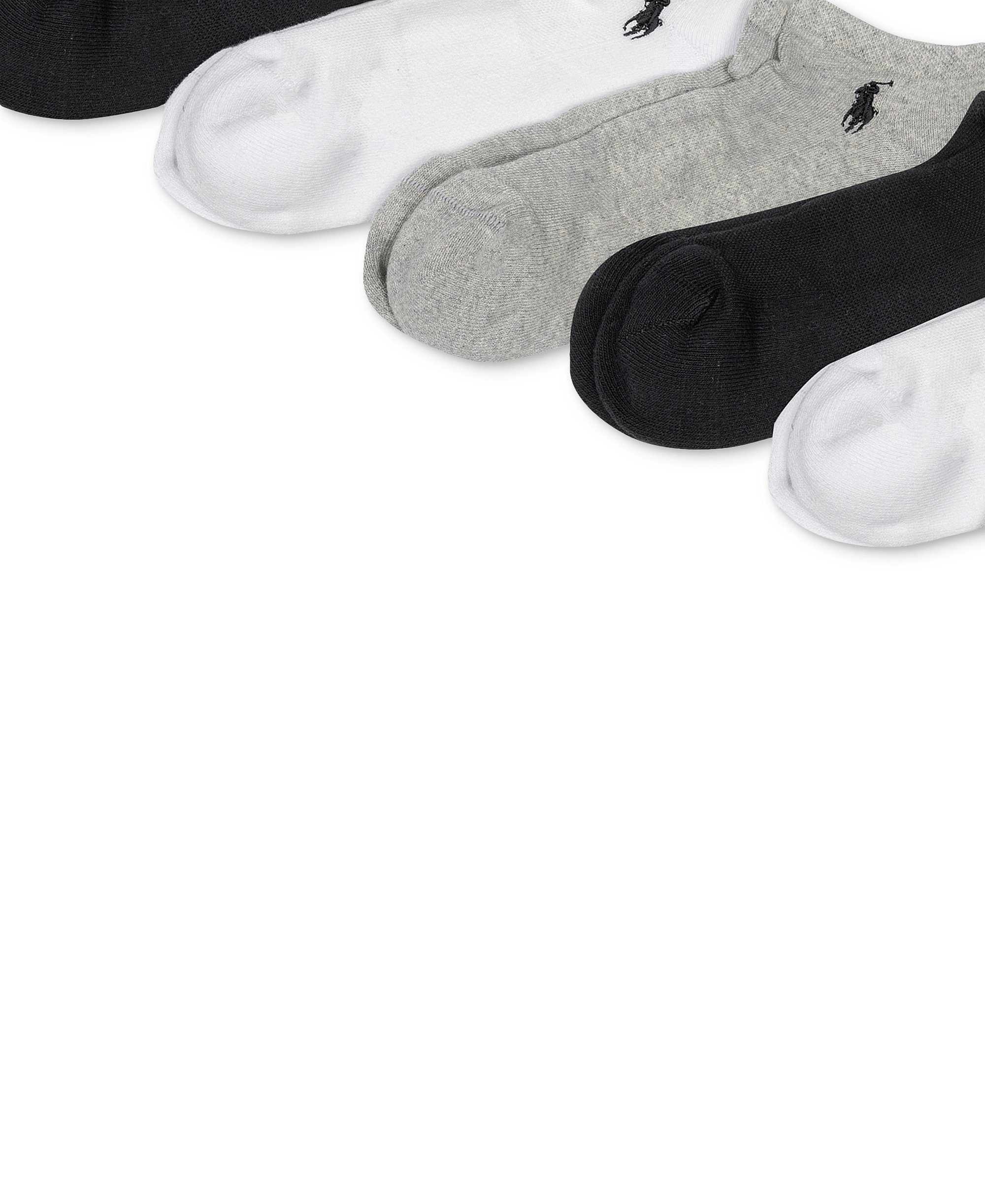 Polo Ralph Lauren Women's 6-Pk. Cushion Low-Cut Socks - Grey Assortment