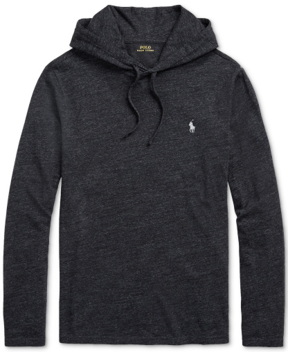 Polo Ralph Lauren Men's Hooded Jersey - Black Heather