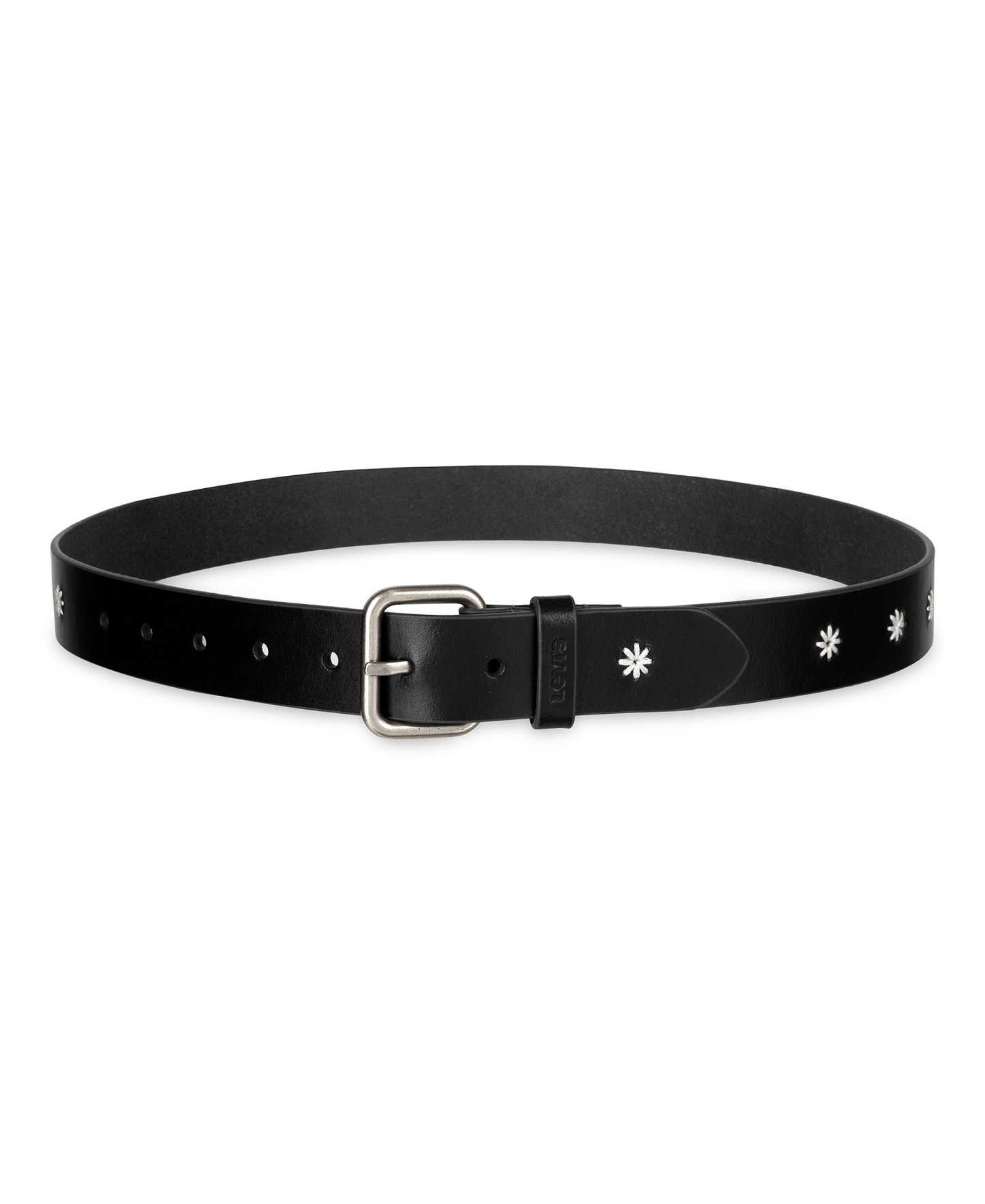 Levi's Women's Casual Floral Embroidered Belt - Black