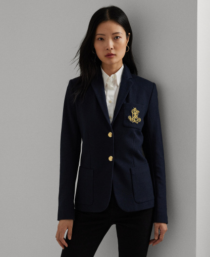 Lauren Ralph Lauren Bullion Jacquard Blazer - Lauren Navy