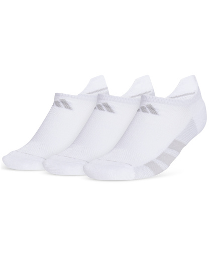 adidas Women's 3-Pk. All Day Training No Show Socks - White/clear Onix Grey/clear Grey