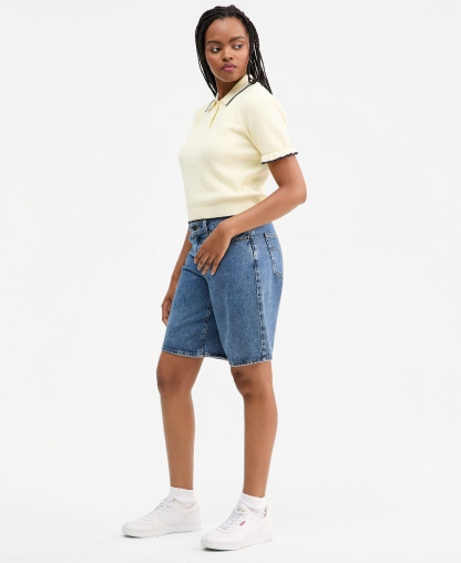Levi's Women's Mid-Rise Baggy Jort - Twisted Stone
