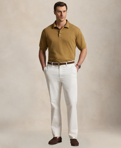 Polo Ralph Lauren Men's Big & Tall Solid Polo Shirt - Cafe Brown