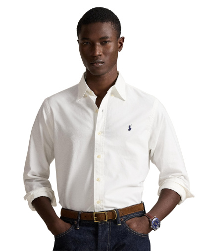 Polo Ralph Lauren Men's Garment-Dyed Oxford Shirt - White