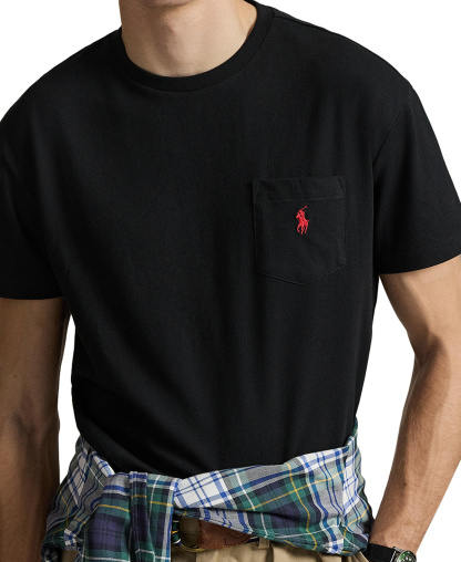 Polo Ralph Lauren Men's Classic-Fit Crewneck Pocket T-Shirt - Derby Blue Heather