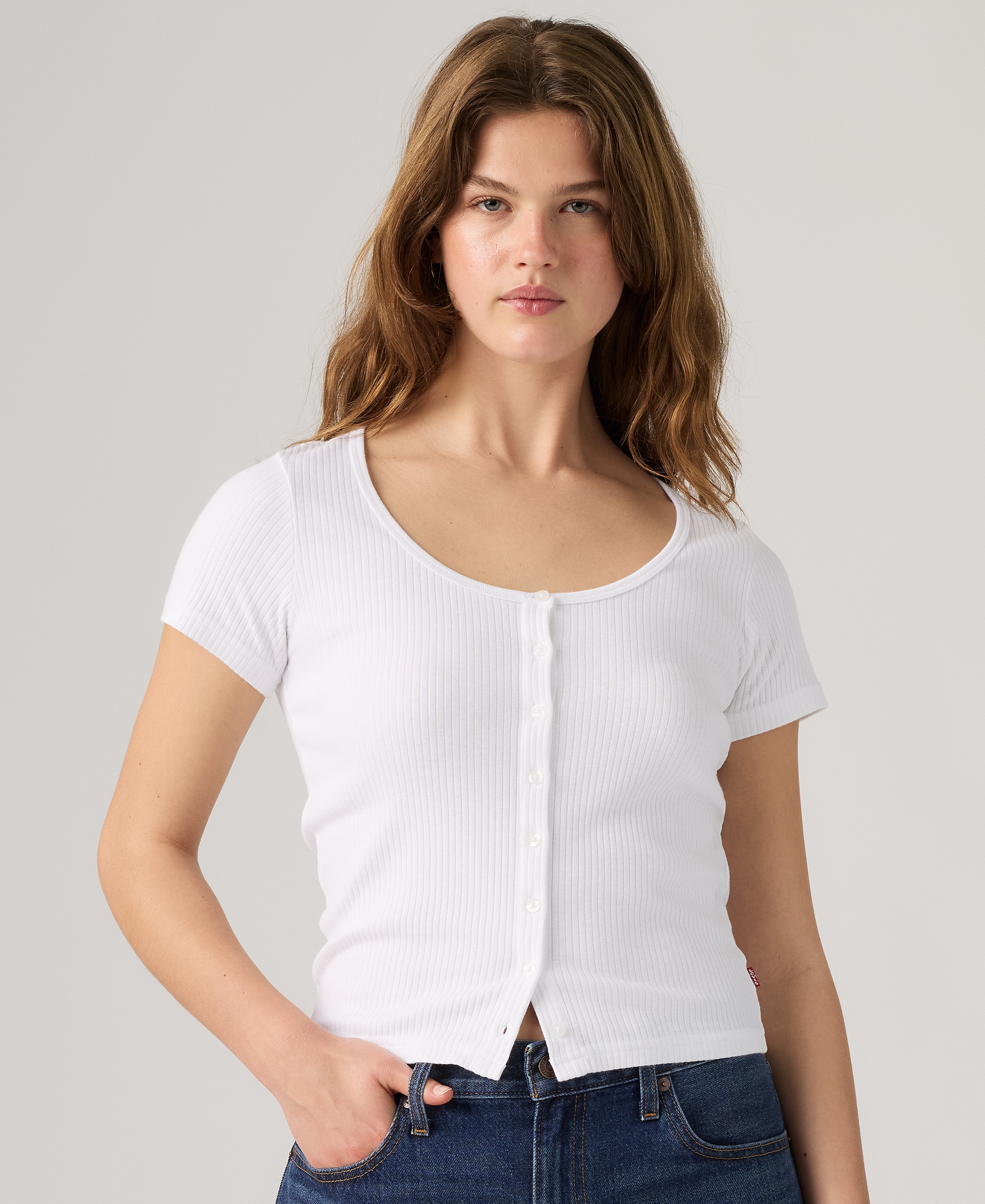 Levi's Women's Austen Button-Up Short-Sleeve Top - Bright White