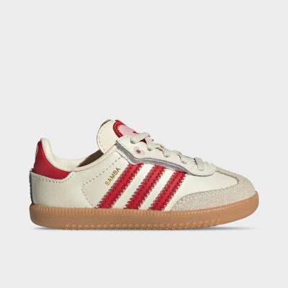 Kids' Toddler adidas Originals Samba OG Comfort Closure SE Casual Shoes - Cream White/Better Scarlet/Gum - view 1