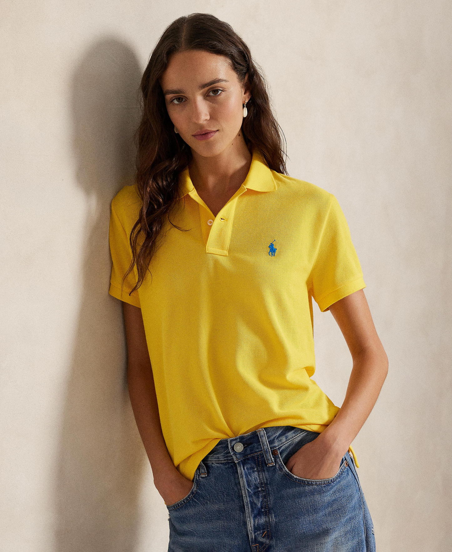 Polo Ralph Lauren Women's Classic-Fit Mesh Polo Shirt - Yellowfin