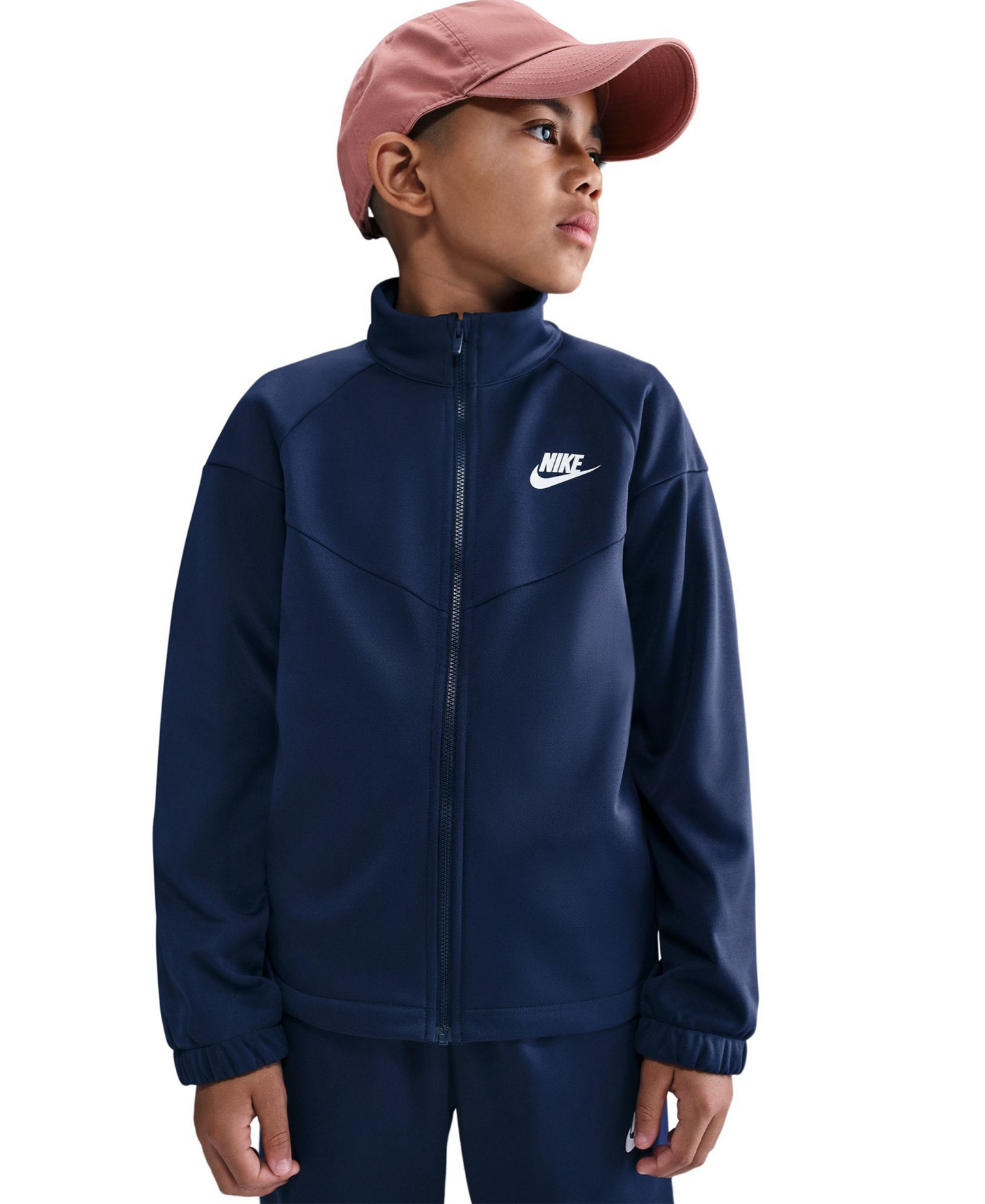 Nike Boys' and Girls' 7-20 Sportswear Dri-FIT Long-Sleeve Jacket and Pants, 2-Piece Set - Midnight Navy
