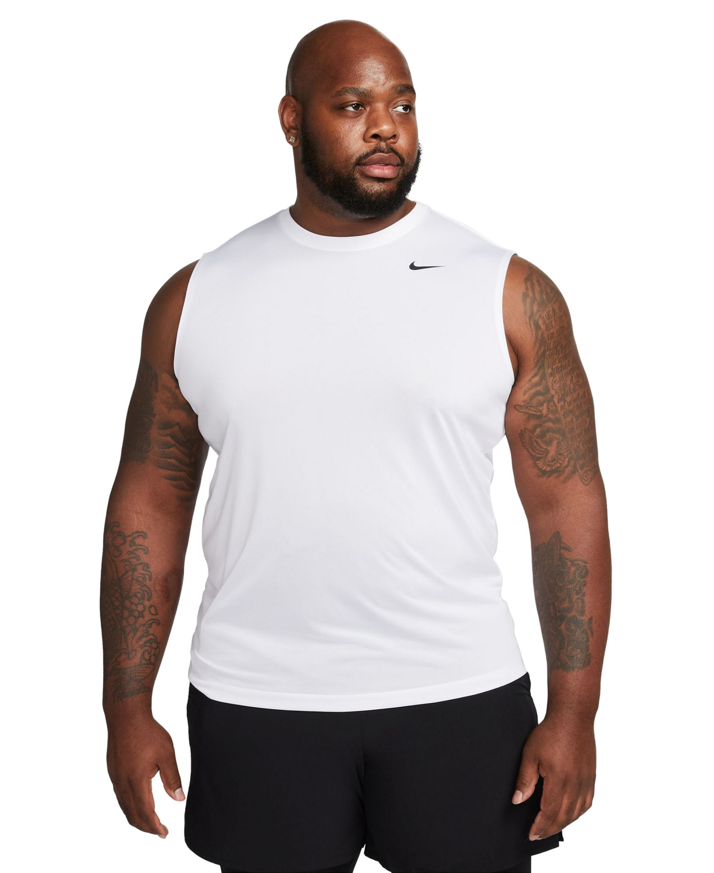 Nike Men's Legend Dri-FIT Sleeveless Fitness T-Shirt - White/Black