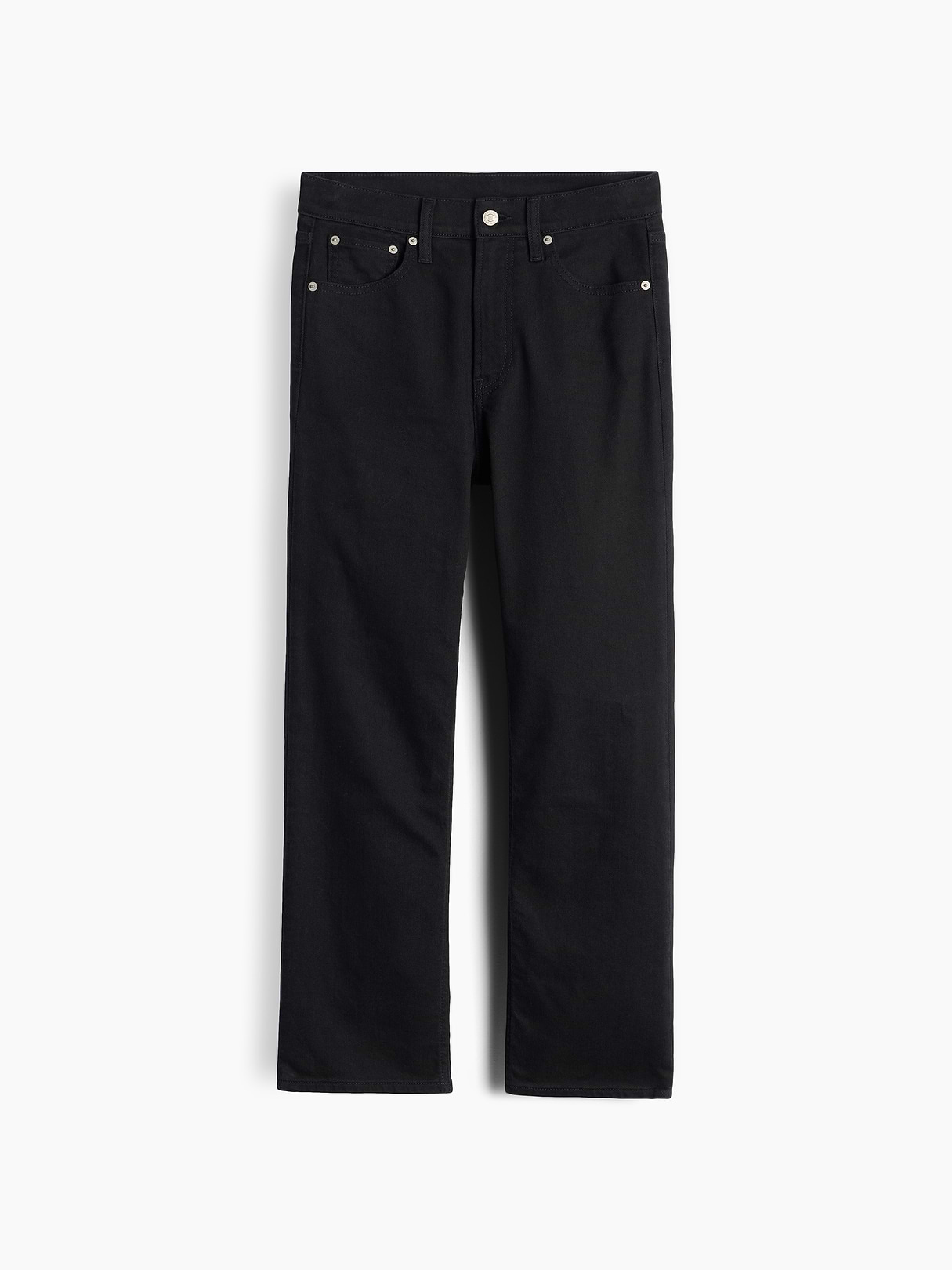 High Rise ’90s Slim Straight Crop Jeans - Black wash