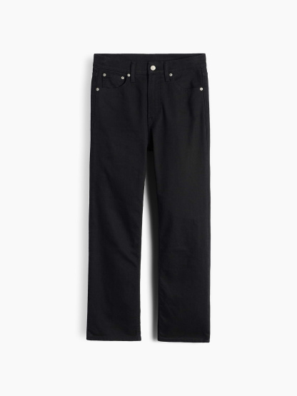 High Rise ’90s Slim Straight Crop Jeans - Black wash